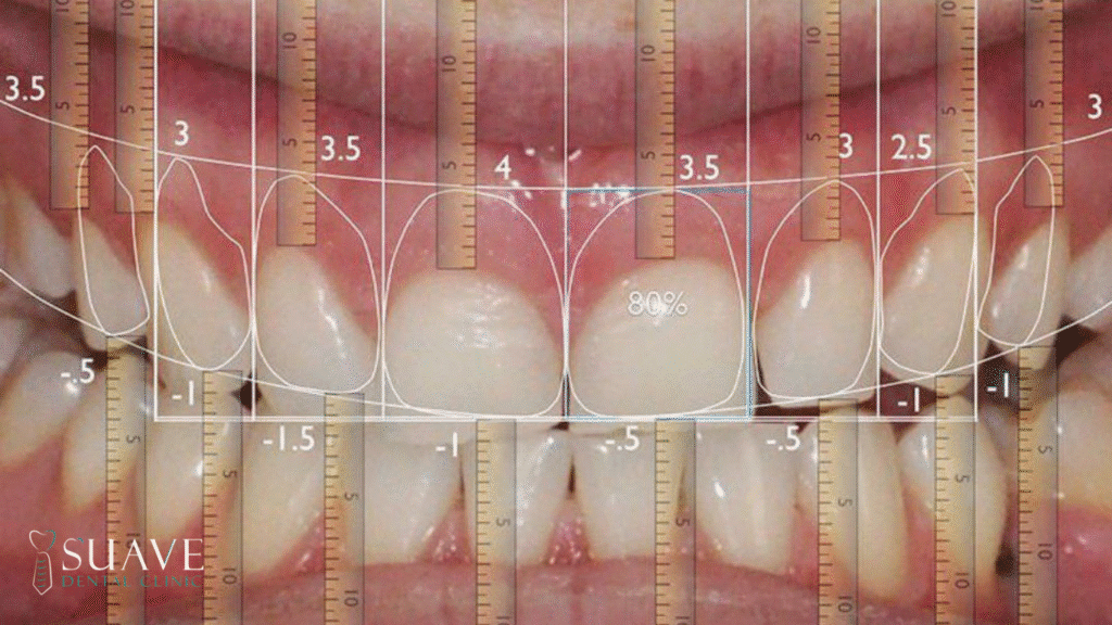 digital smile design measures in dsd tool in Suave Clinic