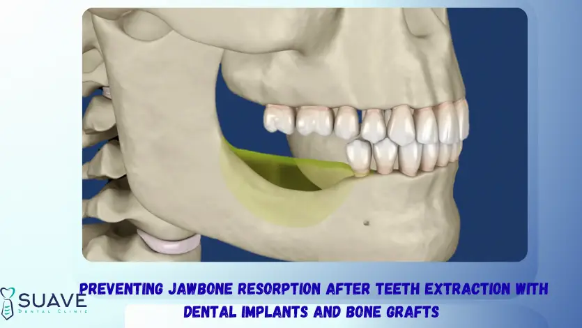 Preventing Jawbone resorption after teeth extraction with dental implants and bone grafts 