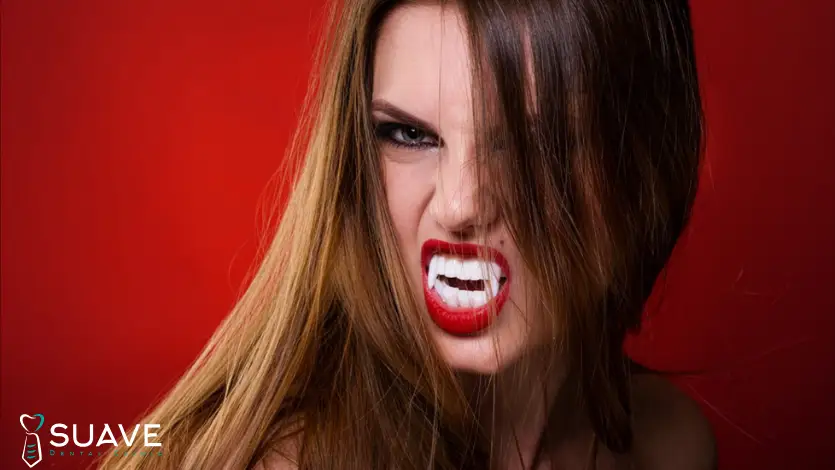Home 5 vampire fangs before and after teeth trend- Suave clinic