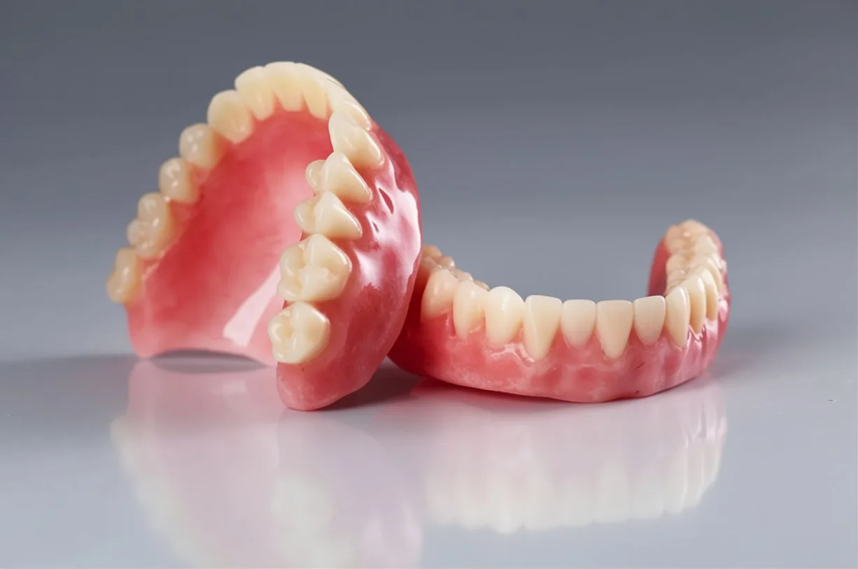 acrylic denture made of PMMA resin 
